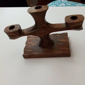 Vintage Candlestick Candle Holder Candelabra Chandelier Antique Solid Wood